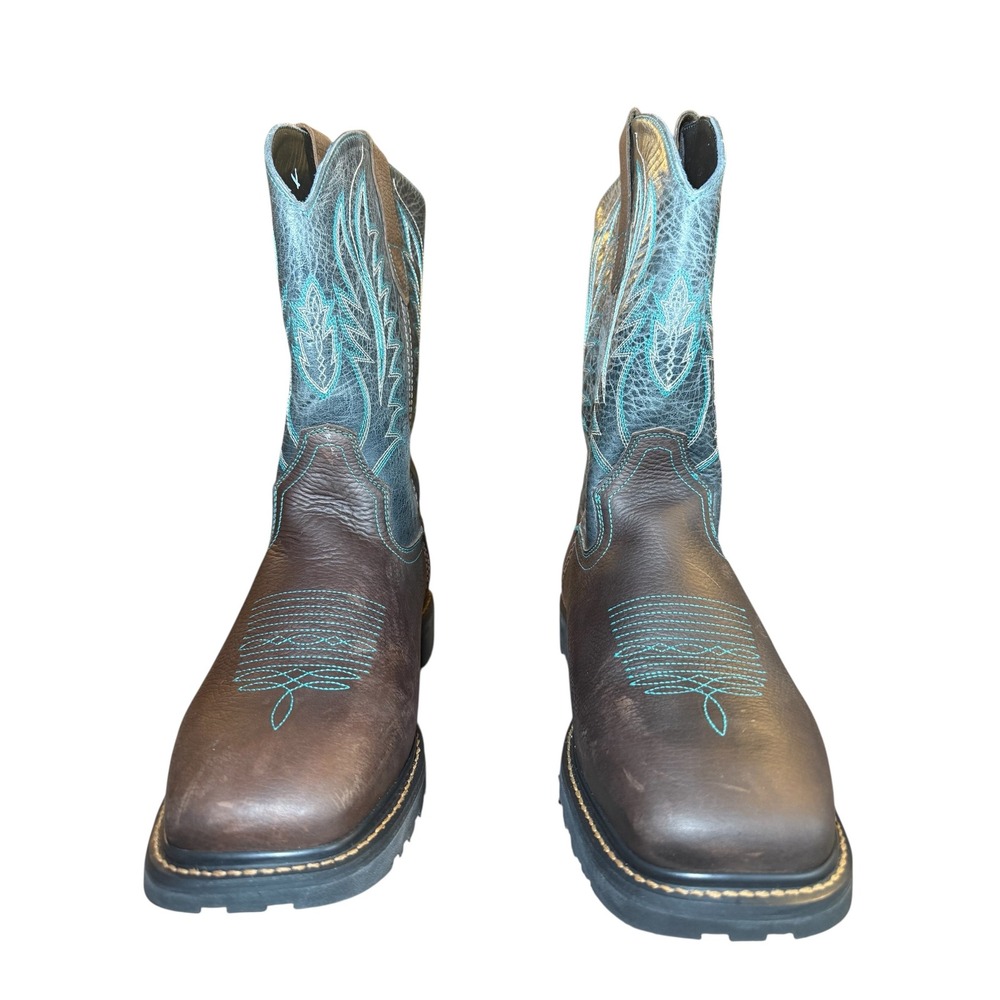 JB Dillon Reserve Western Boots Brown Leather Square Toe Mens 13 EW  JBRG203